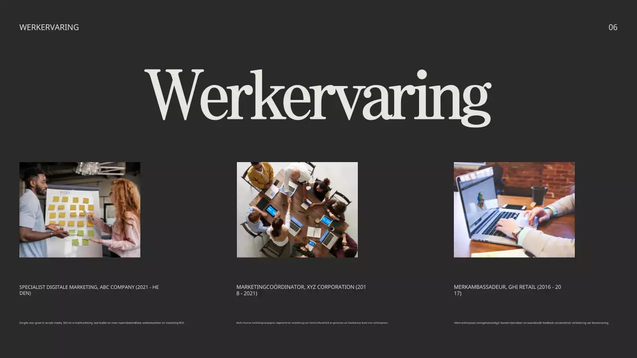 Beige Zwart Minimalistisch Creatief Portfolio Presentatie