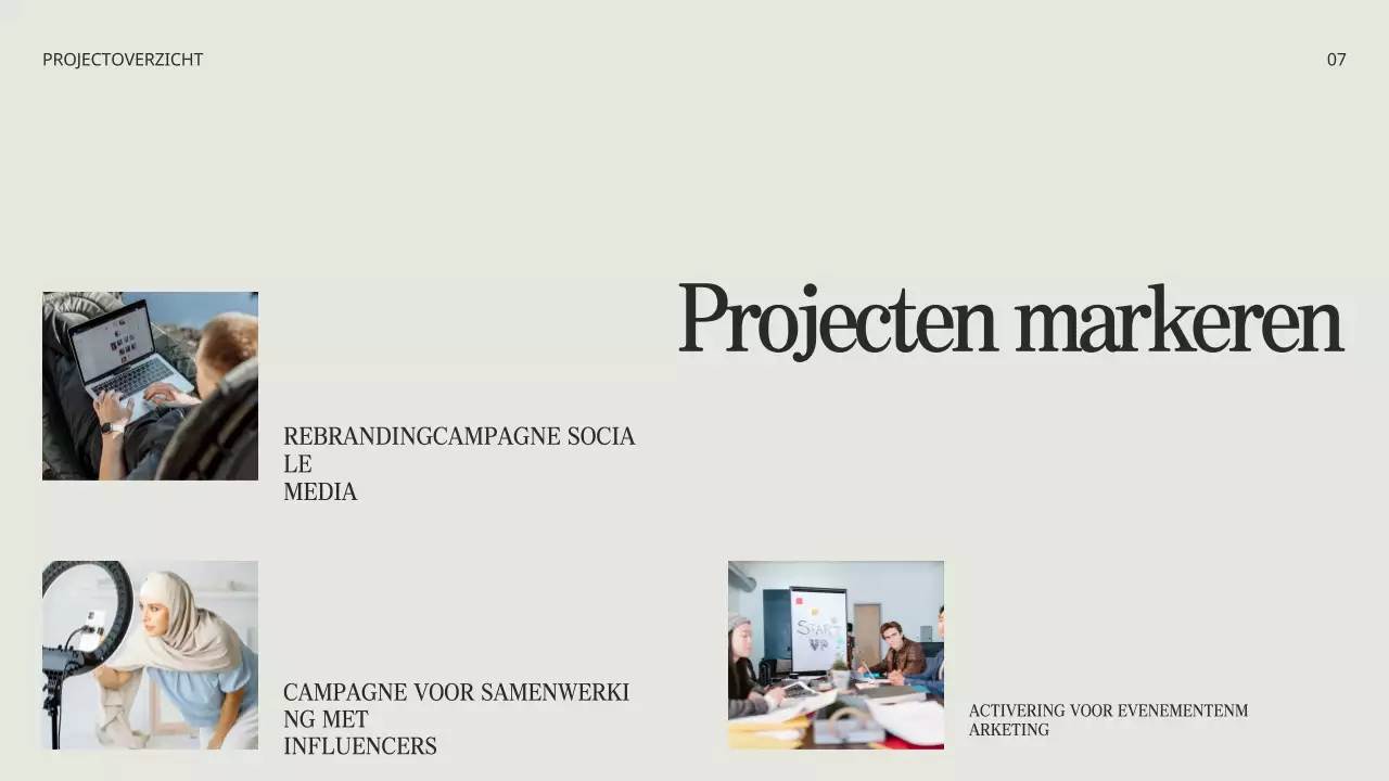 Beige Zwart Minimalistisch Creatief Portfolio Presentatie