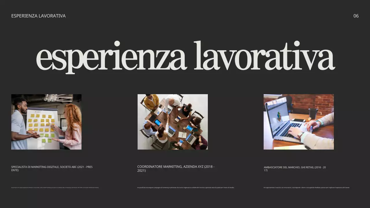 Beige Nero Presentazione di portafoglio creativo minimalista