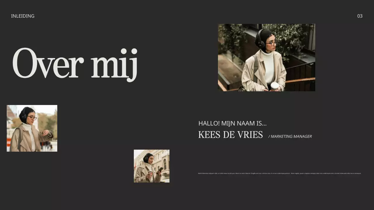 Beige Zwart Minimalistisch Creatief Portfolio Presentatie