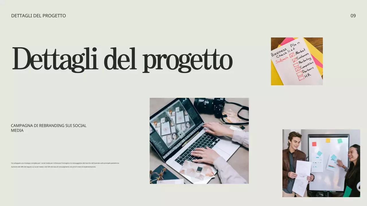 Beige Nero Presentazione di portafoglio creativo minimalista