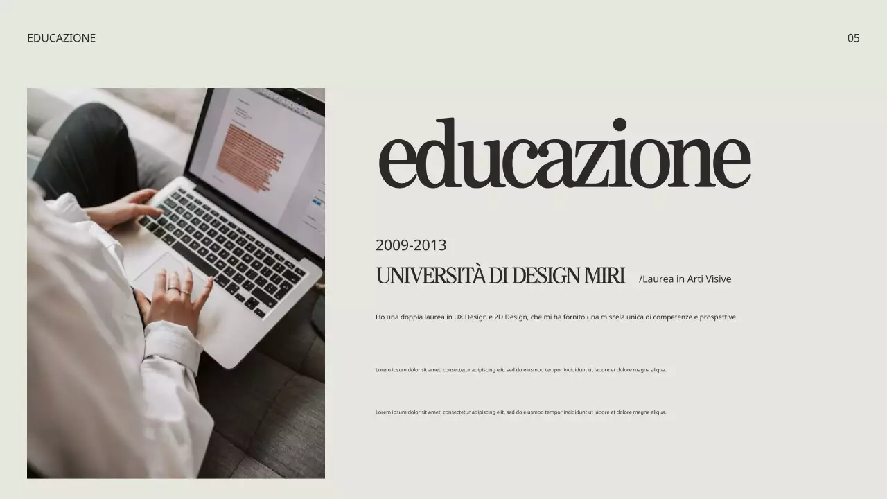 Beige Nero Presentazione di portafoglio creativo minimalista