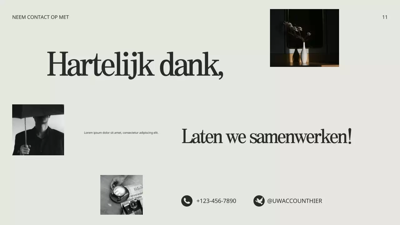 Beige Zwart Minimalistisch Creatief Portfolio Presentatie