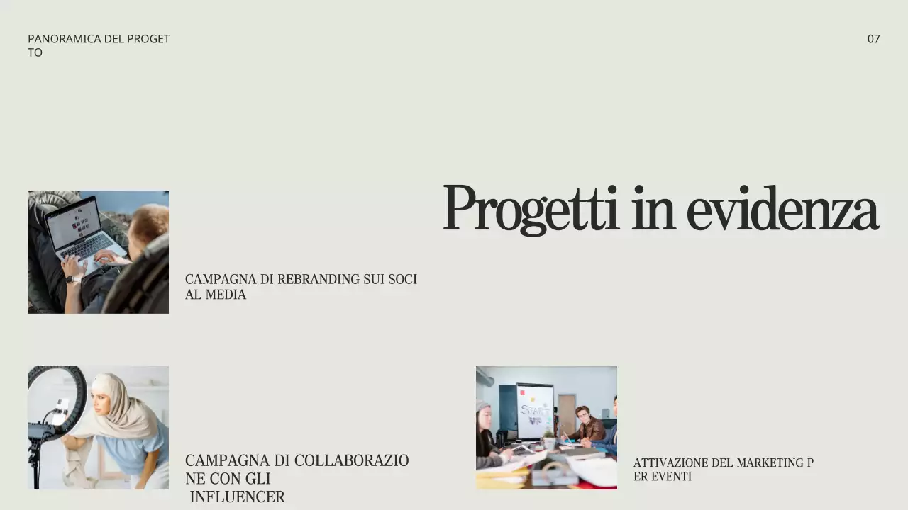 Beige Nero Presentazione di portafoglio creativo minimalista