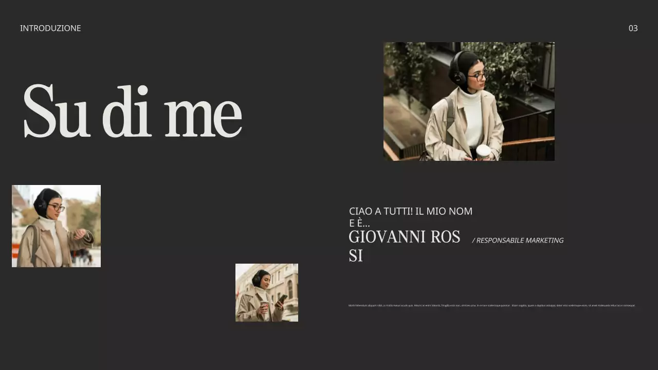 Beige Nero Presentazione di portafoglio creativo minimalista