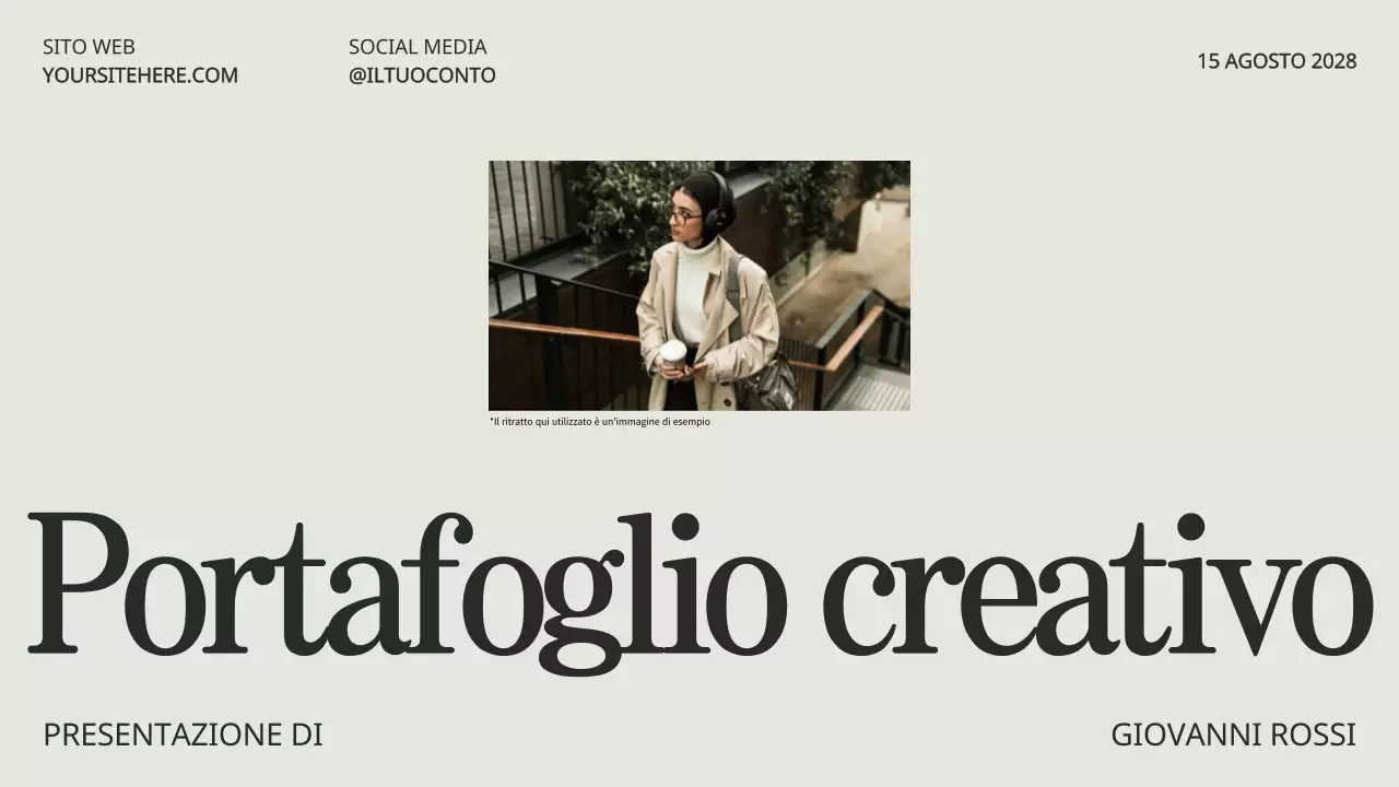 Beige Nero Presentazione di portafoglio creativo minimalista