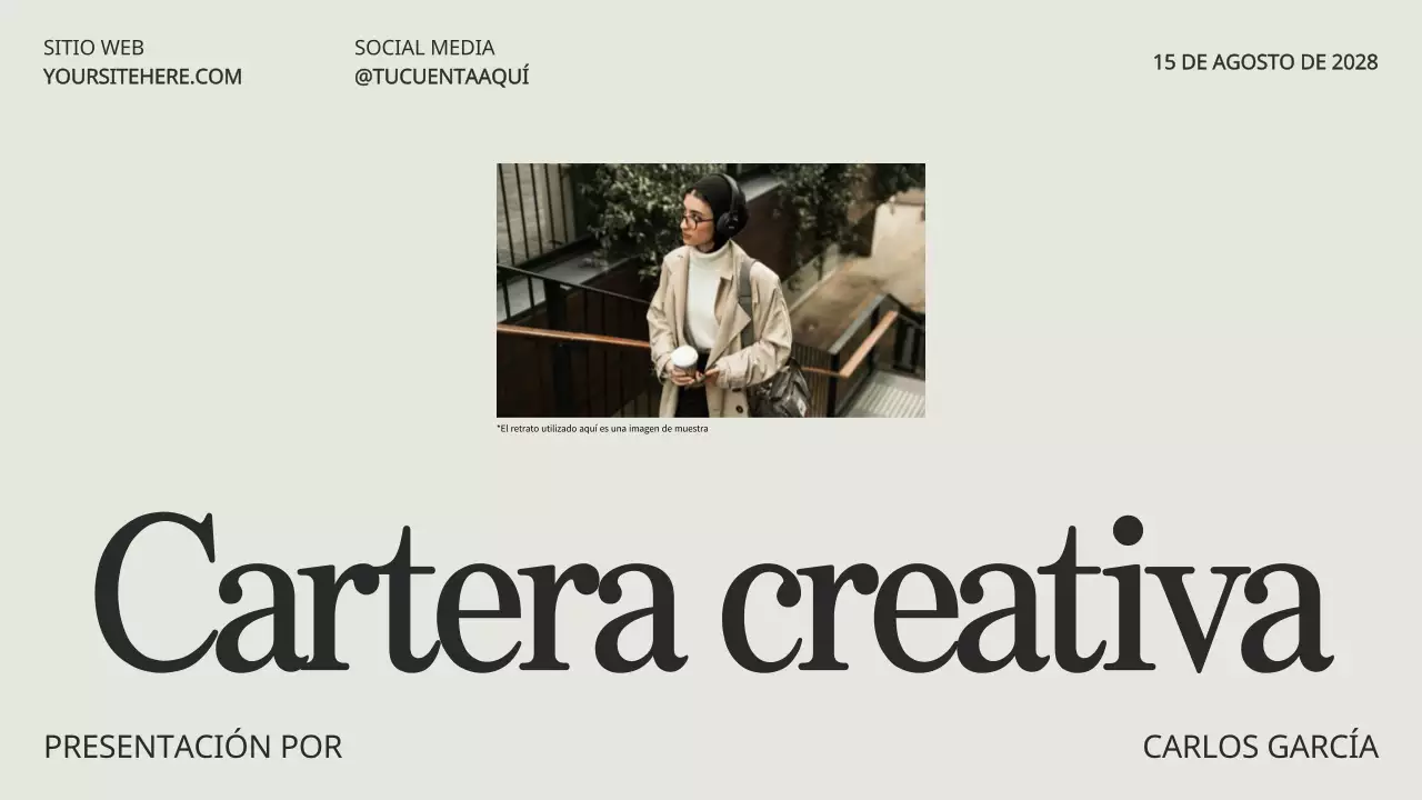 Beige Negro Minimalista Cartera Creativa Presentación