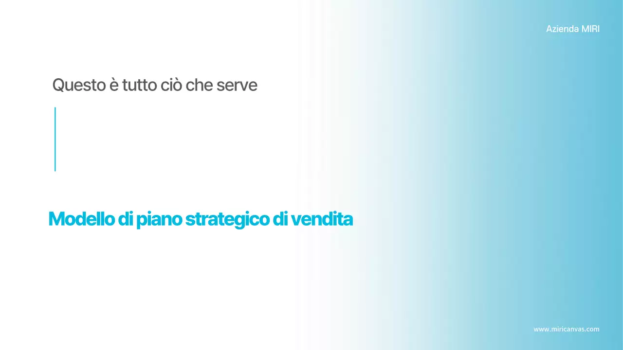 Brief di pianificazione moderno di colore azzurro