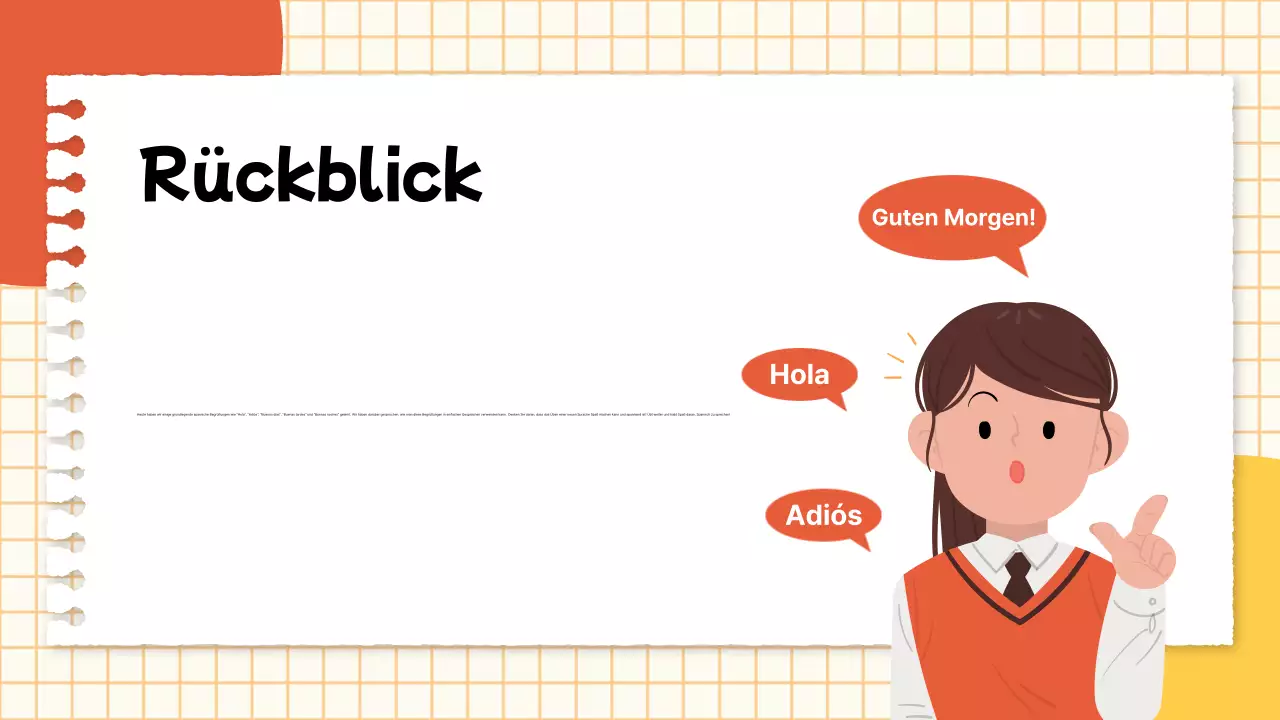 Ein einfacher Leitfaden für den Sprachunterricht in Gelb und Rot