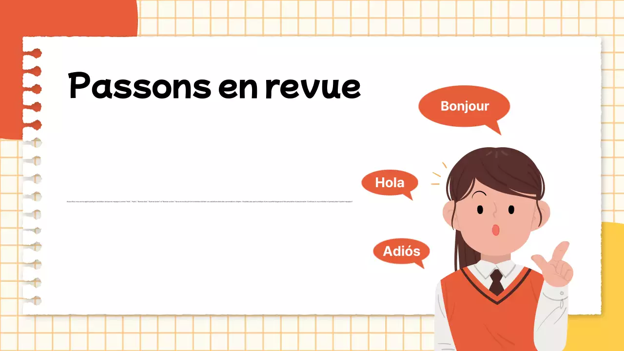 Guide simple pour les cours de langue sur les leçons de jaune et de rouge