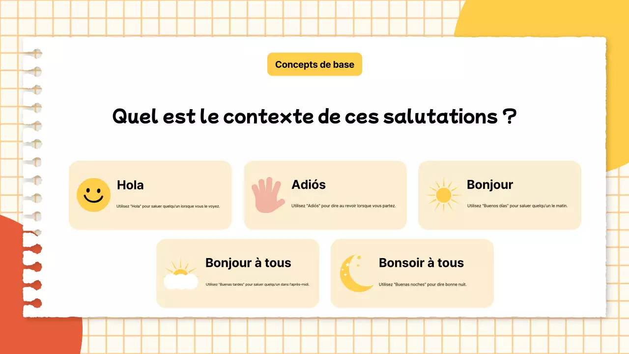 Guide simple pour les cours de langue sur les leçons de jaune et de rouge