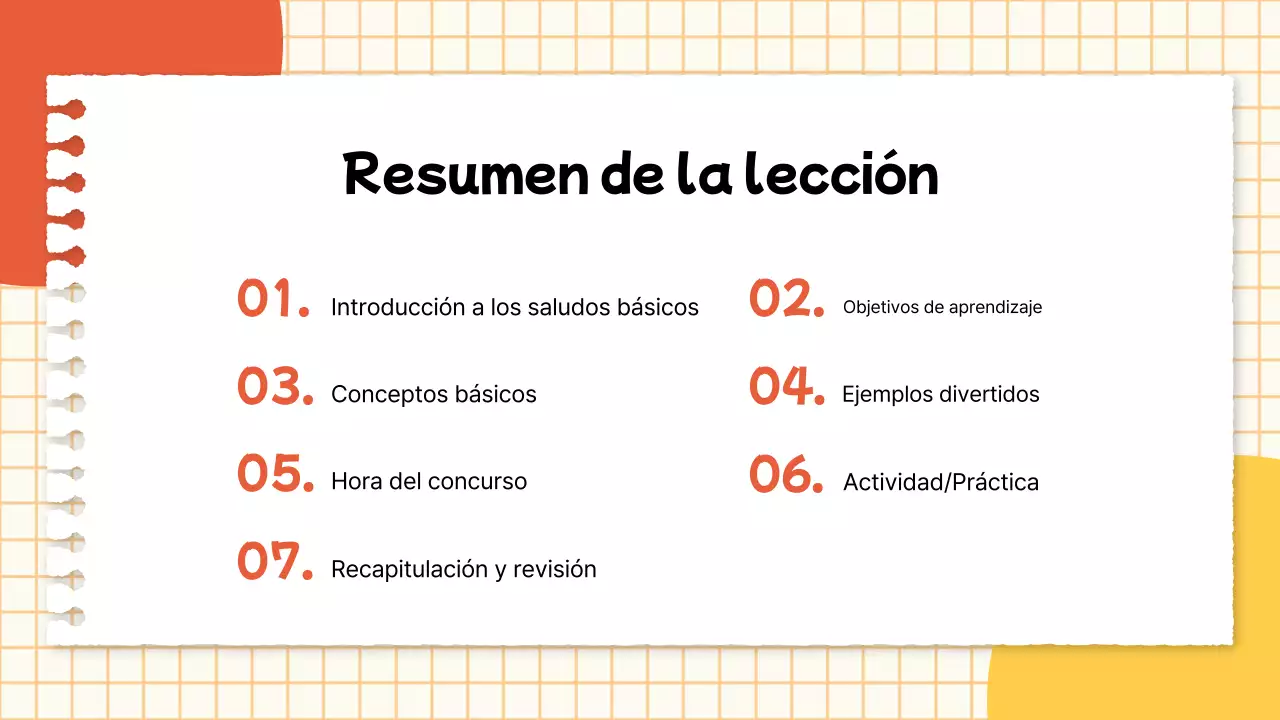 Una sencilla lección de amarillo y rojo Guía para la clase de lengua
