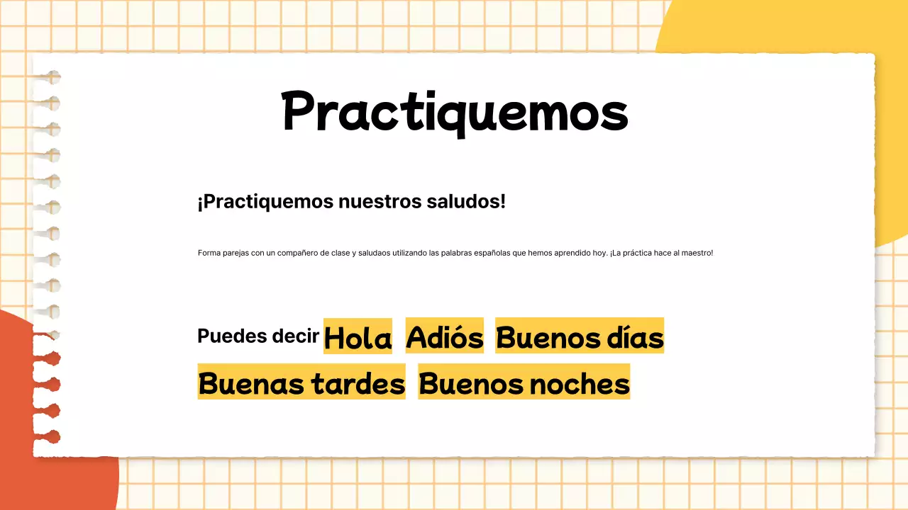 Una sencilla lección de amarillo y rojo Guía para la clase de lengua