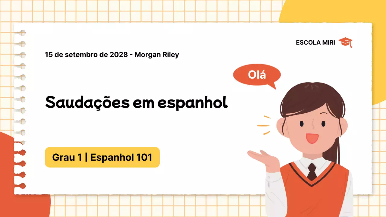 Uma lição simples de amarelo e vermelho Guia da aula de língua
