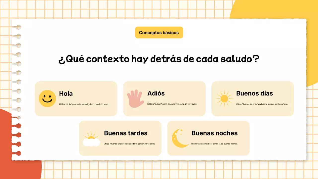 Una sencilla lección de amarillo y rojo Guía para la clase de lengua