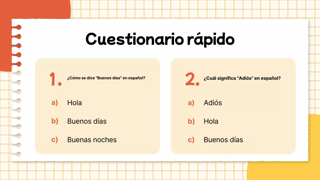 Una sencilla lección de amarillo y rojo Guía para la clase de lengua