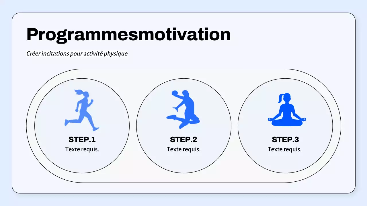 Lignes directrices du programme bleu d'activité physique minimale