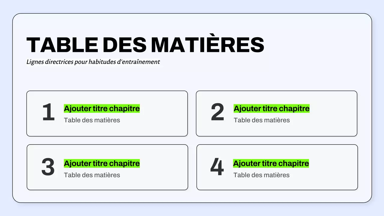 Lignes directrices du programme bleu d'activité physique minimale