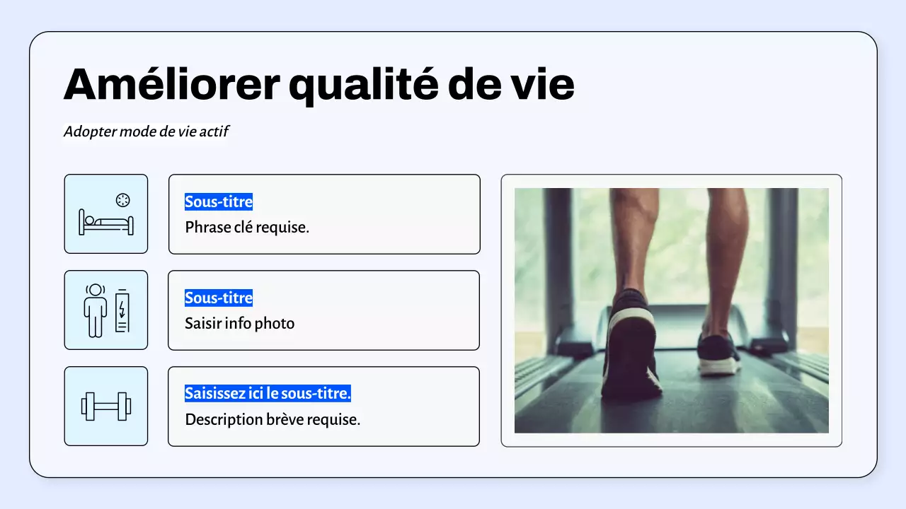 Lignes directrices du programme bleu d'activité physique minimale