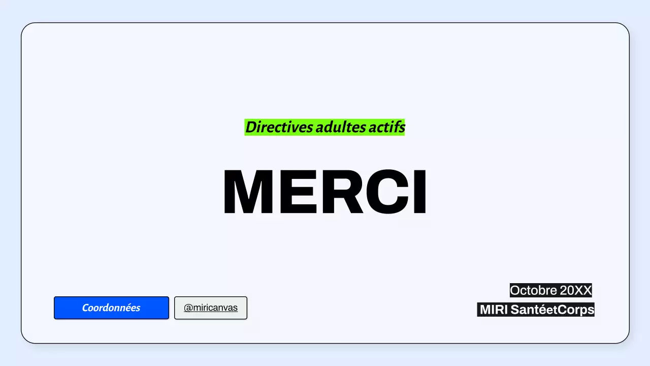 Lignes directrices du programme bleu d'activité physique minimale