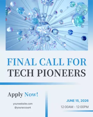 Blue Futuristic Tech Recruitment Instagram Post