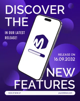 Purple and White Service Updates Announcement Instagram Post