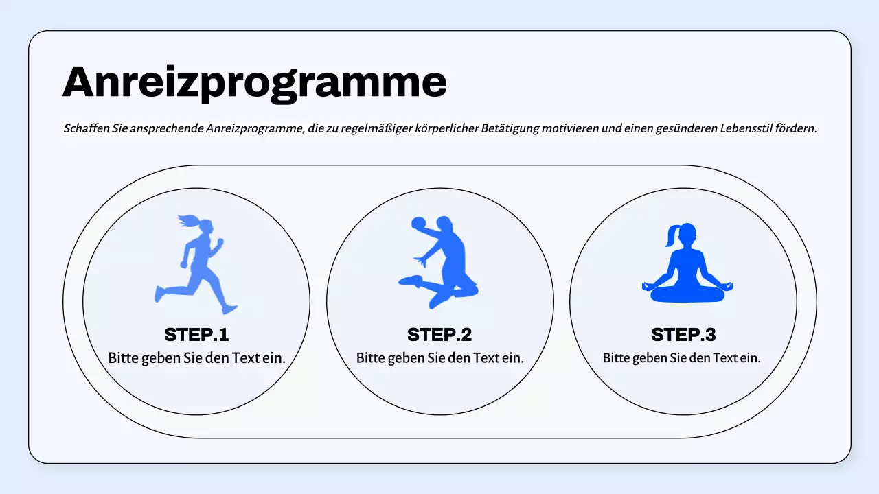 Leitfaden für ein blaues Minimalprogramm für körperliche Aktivität