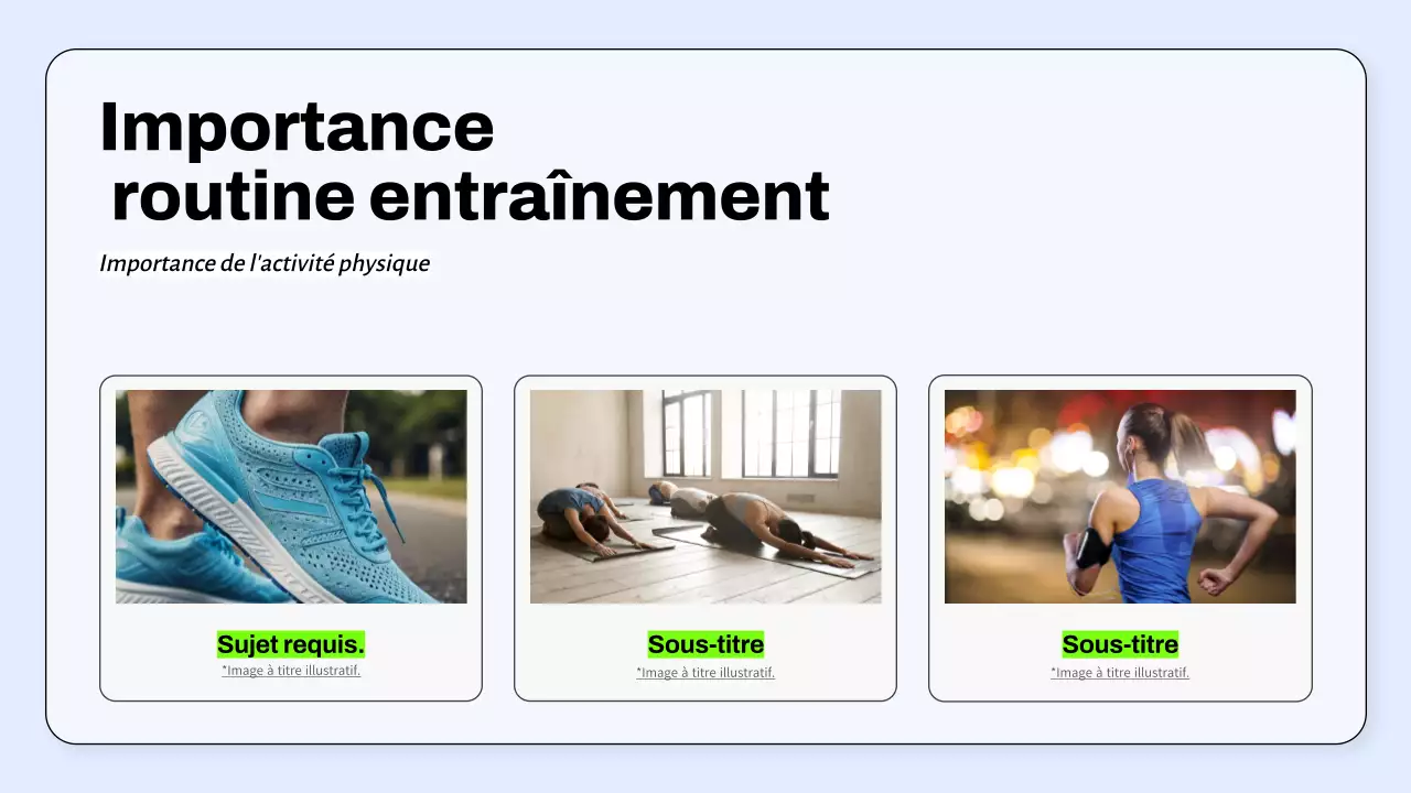 Lignes directrices du programme bleu d'activité physique minimale