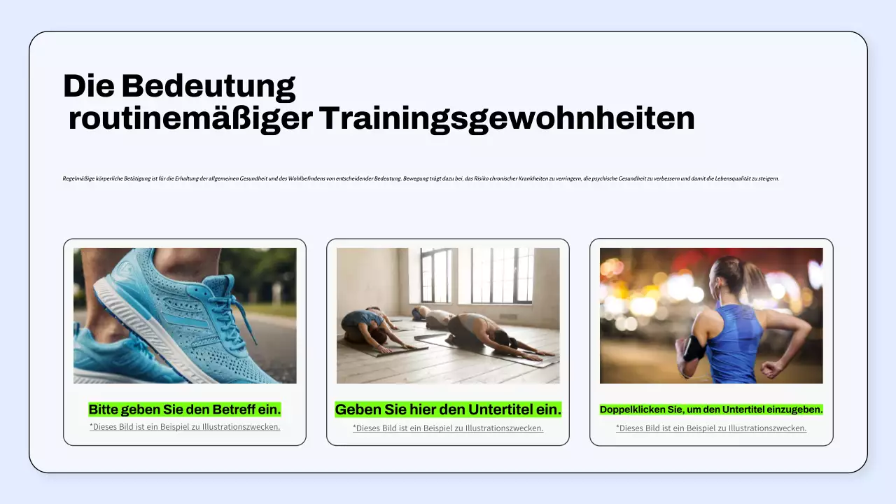 Leitfaden für ein blaues Minimalprogramm für körperliche Aktivität