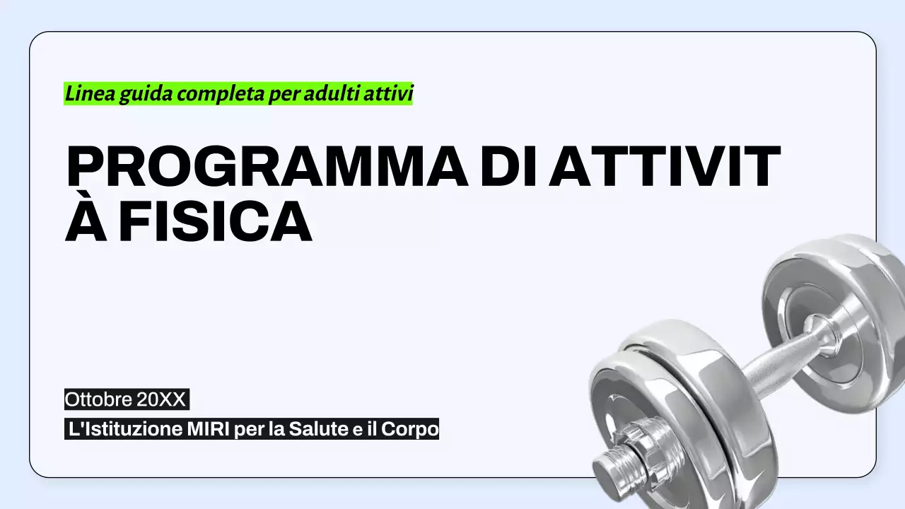Linea guida per il programma di attività fisica minima blu