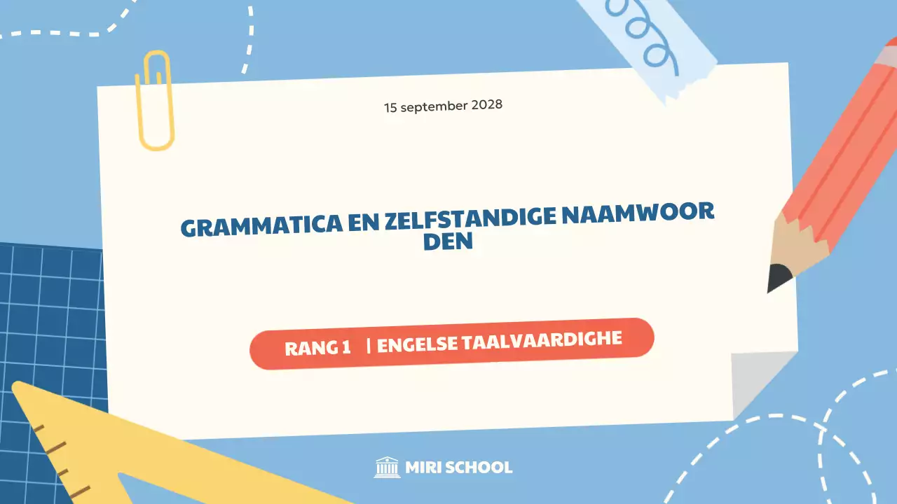 blauwe eenvoudige onderwijsgids