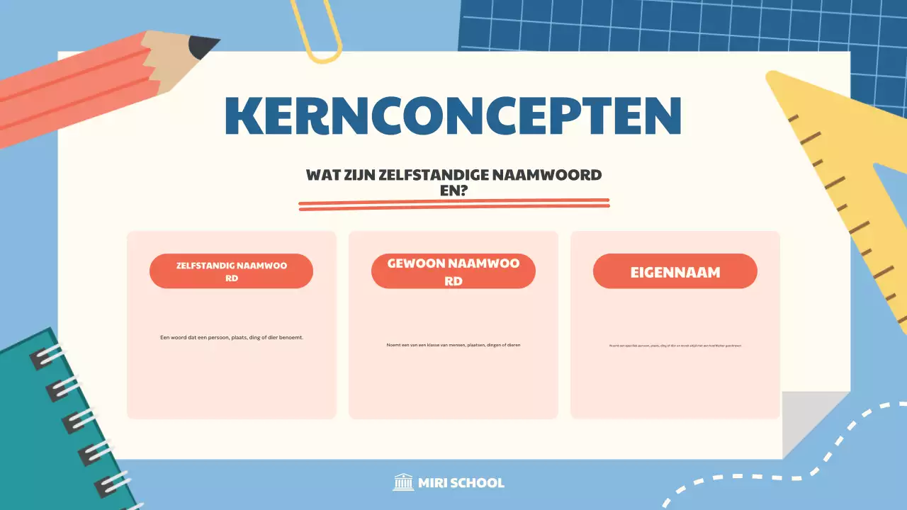 blauwe eenvoudige onderwijsgids