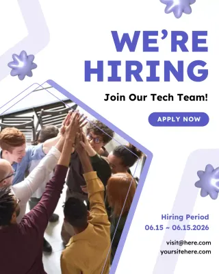 Purple Modern Tech Recruitment Instagram Post