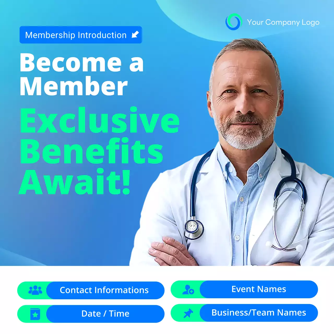 blue modern healthcare promotion
