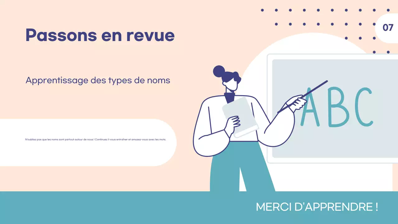 Modèle d'éducation personnalisable pour les professeurs d'école et les tuteurs, adapté à la classe d'anglais