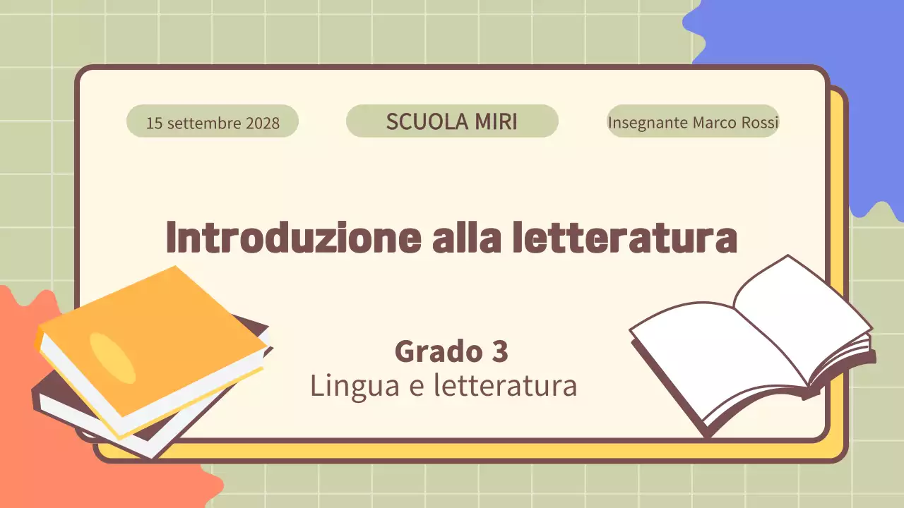 beige semplice Corso di introduzione alla letteratura