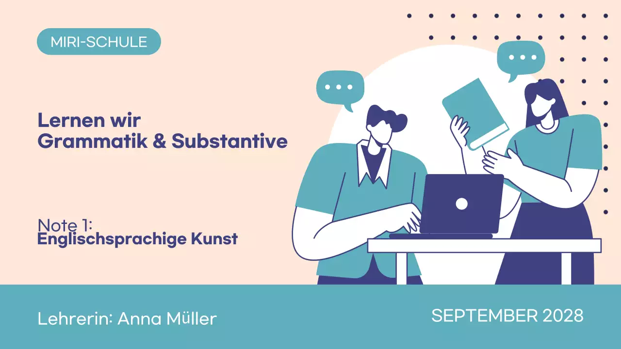 Anpassbare Bildungsvorlage für Schullehrer und Tutoren Geeignet für Englischunterricht