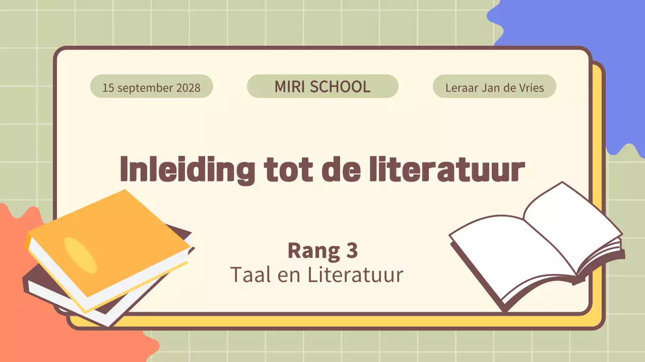 beige eenvoudige cursus Inleiding tot de literatuur