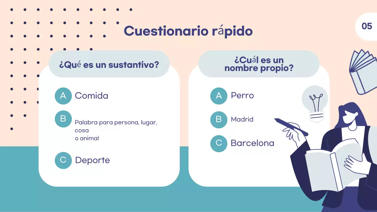 Plantilla educativa personalizable para profesores de escuela y tutores adecuada para la clase de inglés