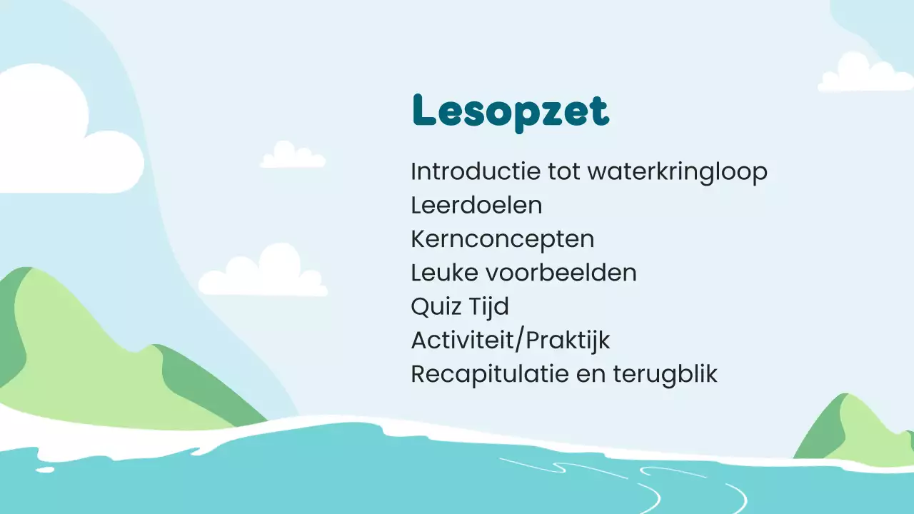 Blauwe Minimalistische Wetenschapsles Watercyclus