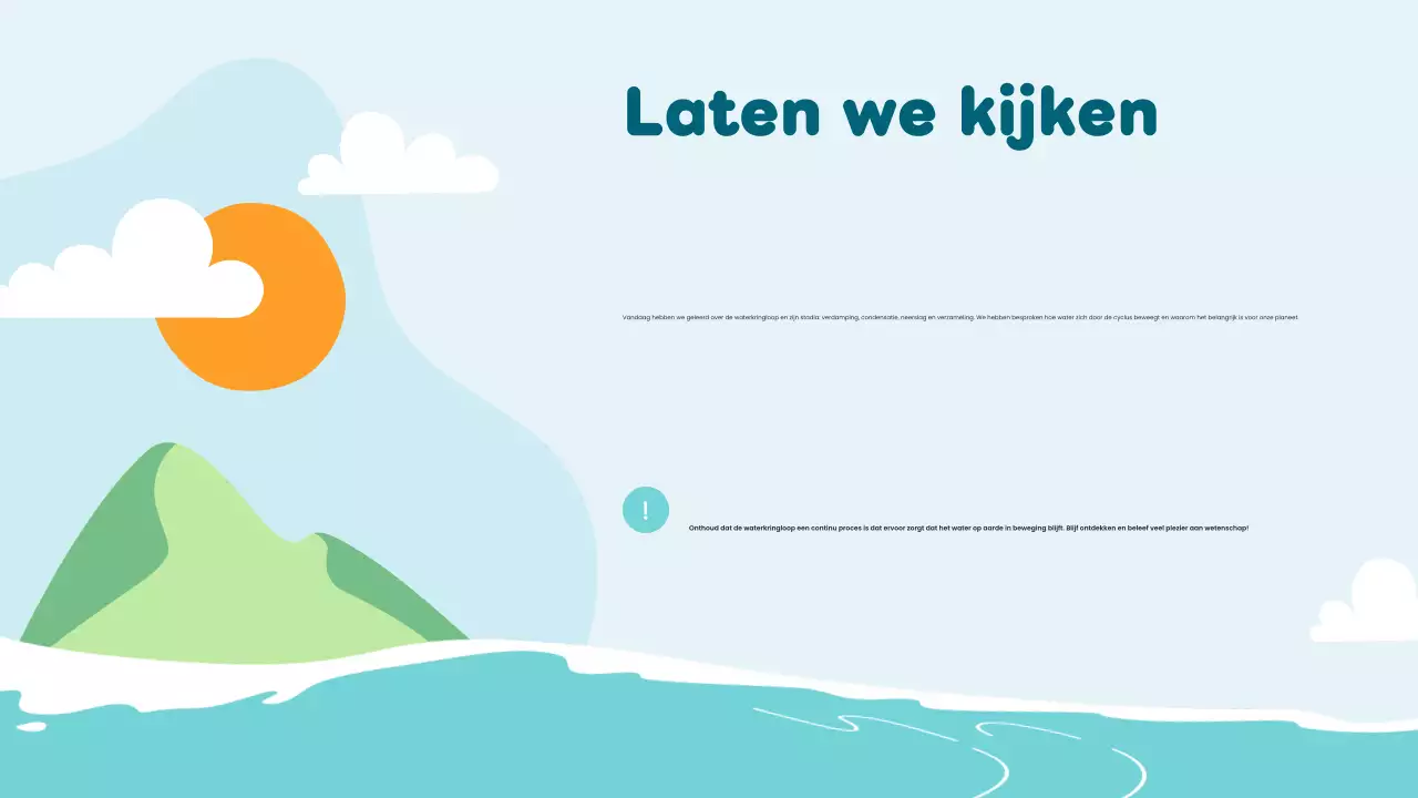 Blauwe Minimalistische Wetenschapsles Watercyclus