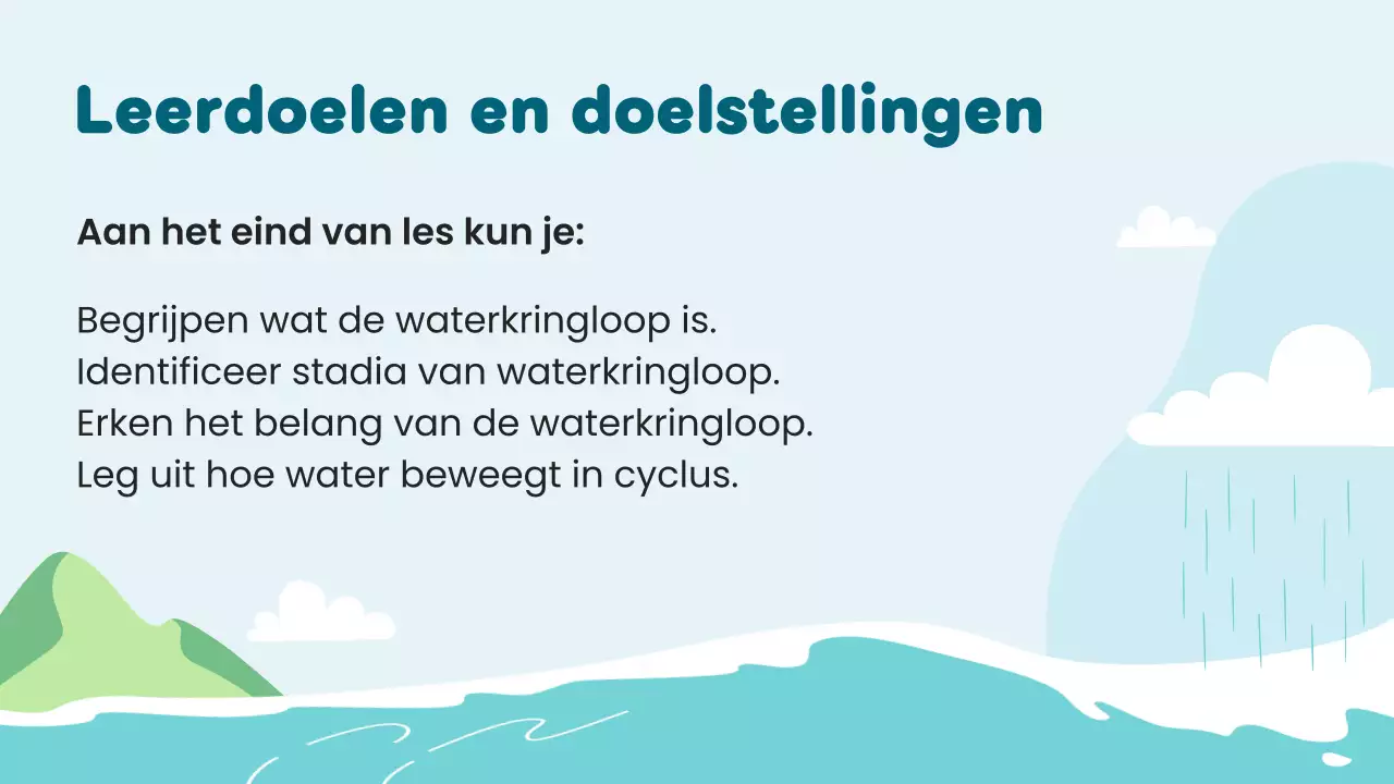 Blauwe Minimalistische Wetenschapsles Watercyclus