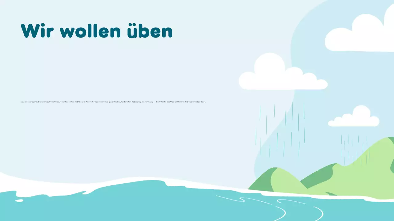 Blue Minimal Science Lektion über den Wasserkreislauf