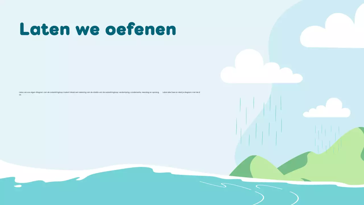 Blauwe Minimalistische Wetenschapsles Watercyclus