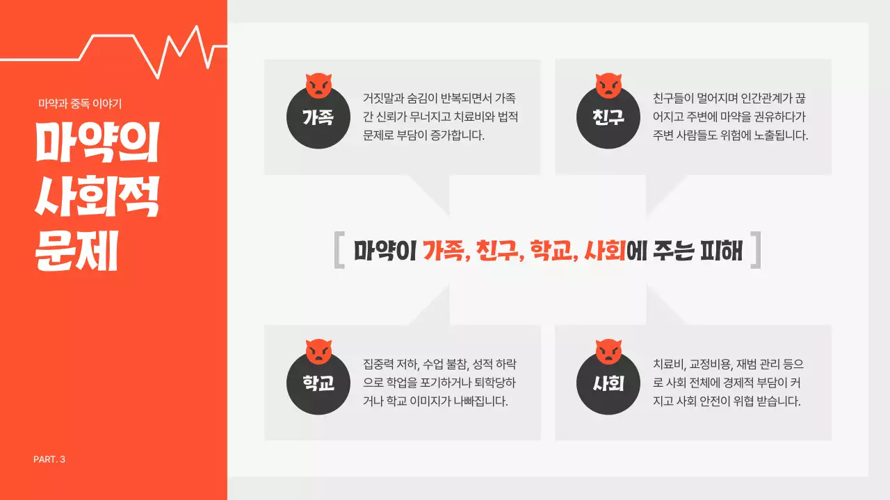 주황 심플 예방 교육