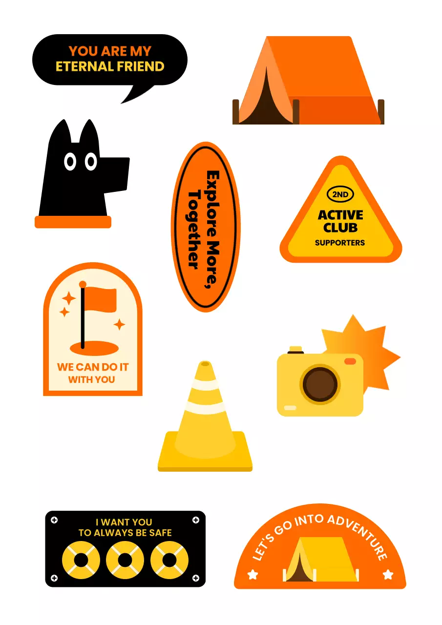 키치한 일러스트 스티커 모음