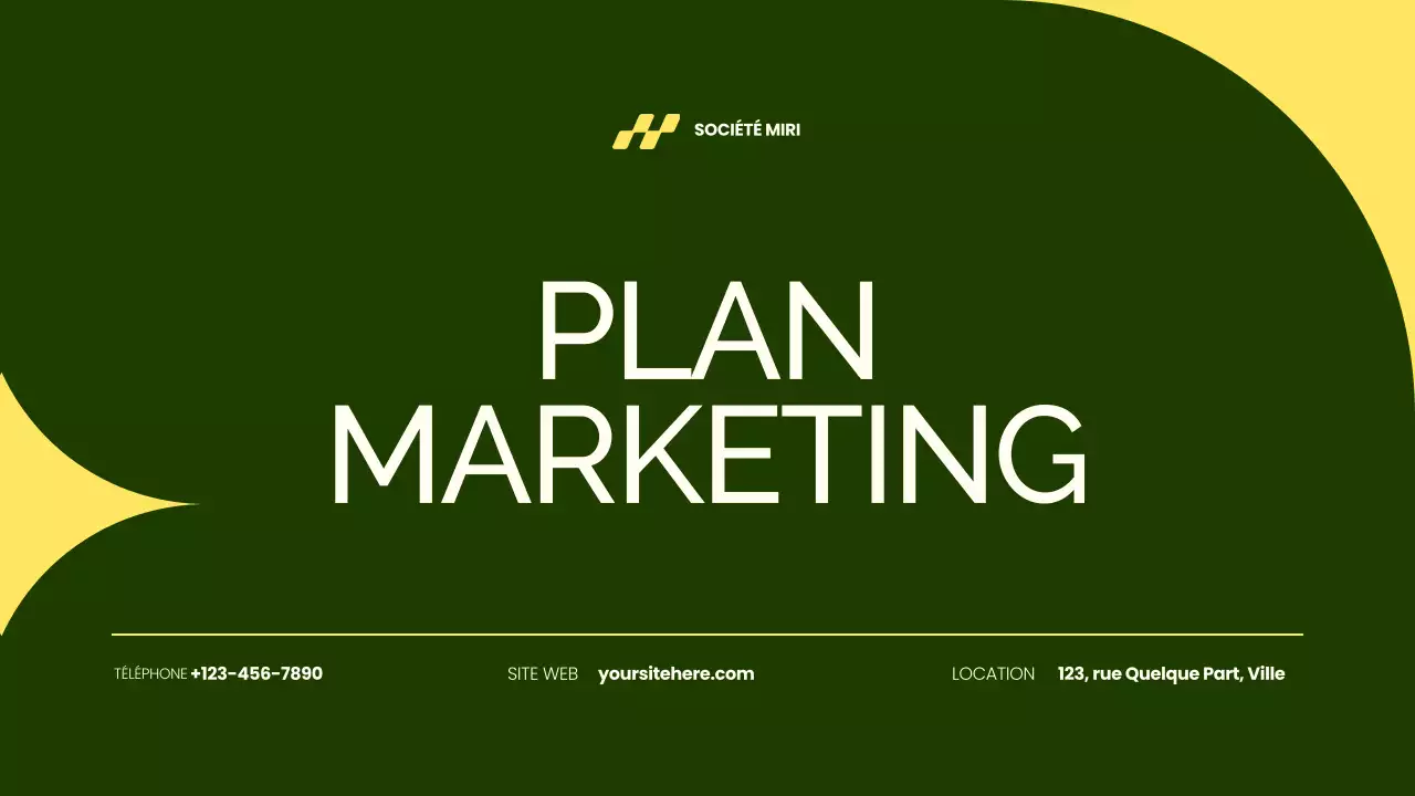 présentation d'un plan de marketing vert simple