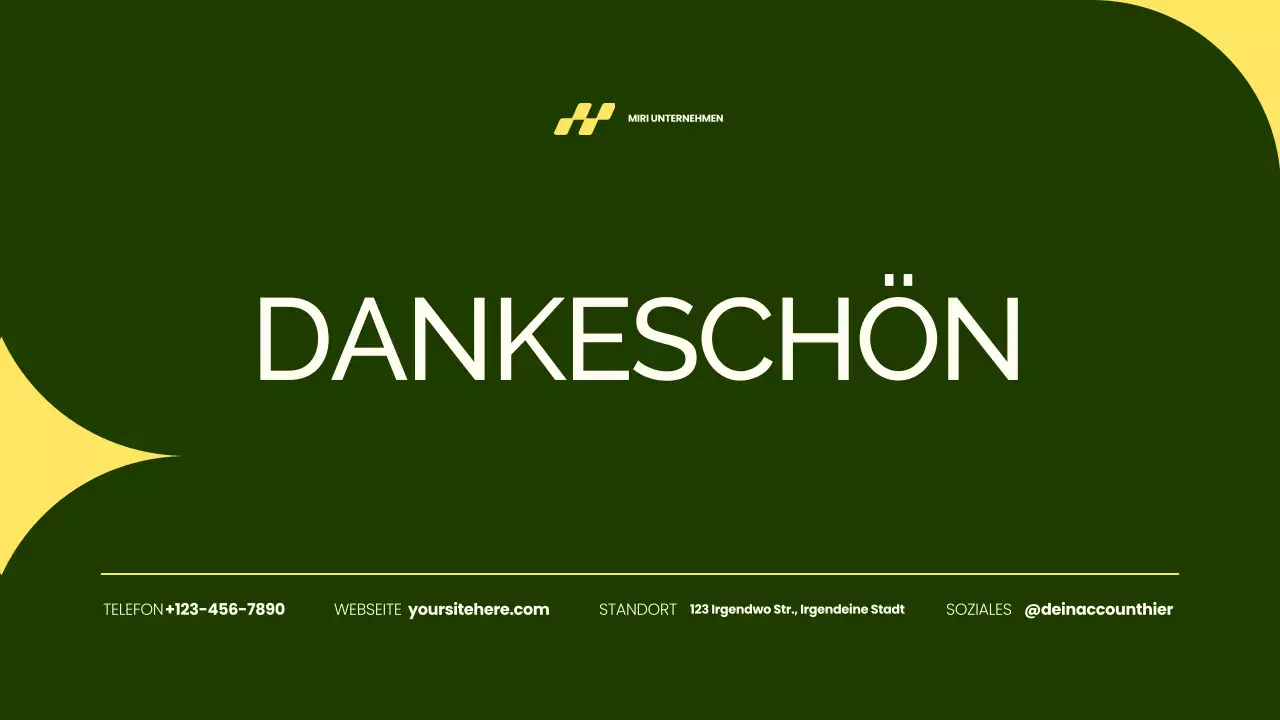 Präsentation eines einfachen grünen Marketingplans