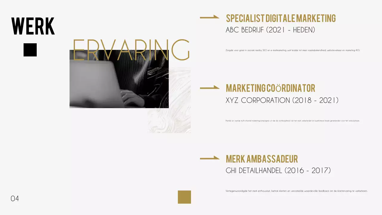 zwart creatief portfolio cv presentatie
