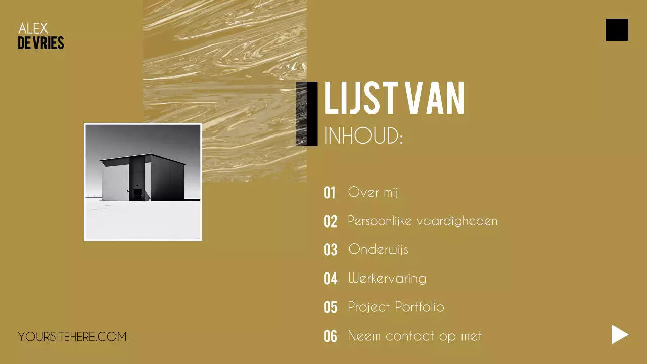 zwart creatief portfolio cv presentatie